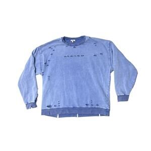 LFD “I’m Too Sober For This” Distressed Thrashed Sweater Size Large Grunge Comfy